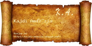 Kajdi Amázia névjegykártya